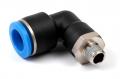 Пневмофитинг цанговый L-образный с наружной резьбой PL 12-01 (R1/8") HIMPT