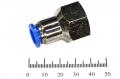 Пневмофитинг цанговый прямой с внутренней резьбой PCF 10-04 (R1/2") HIMPT