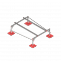 Опорная конструкция для установки оборудования на алюминиевых опорах TECHNORAPTOR 1500х2000 тип 1