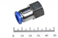 Пневмофитинг цанговый прямой с внутренней резьбой PCF 10-03 (R3/8") HIMPT