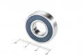 Подшипник 6001 2RS (180101) 12*28*8мм