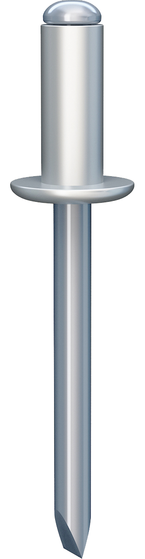 Вытяжная алюминиевая заклепка со стальным оцинкованным стержнем А/УС 3х8, с отрывающимся сердечником (1 000 шт/кор)