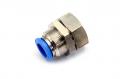 Пневмофитинг цанговый прямой с внутренней резьбой PMF 12-01 (R1/8") HIMPT