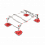 Опорная конструкция для установки оборудования на пластиковых опорах TECHNORAPTOR 1500х1000 тип 2